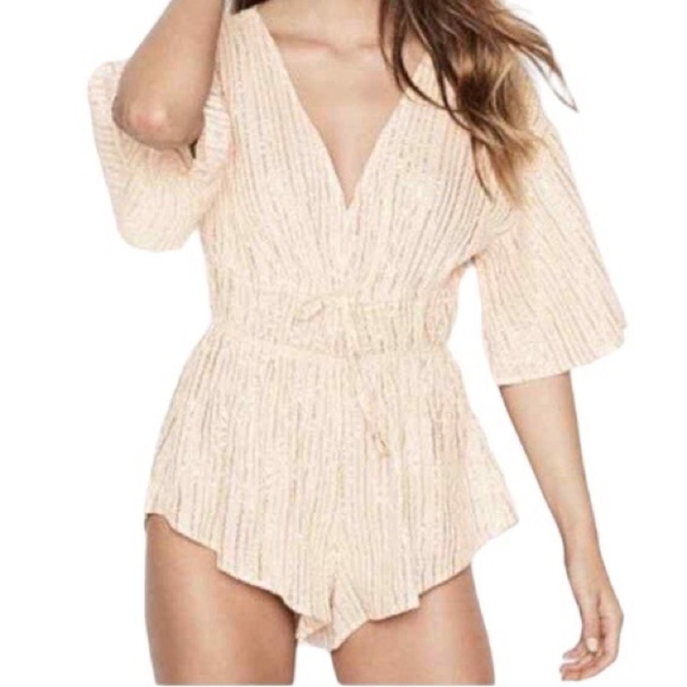 Victoria's Secret Coverup Romper Rose Gold XL